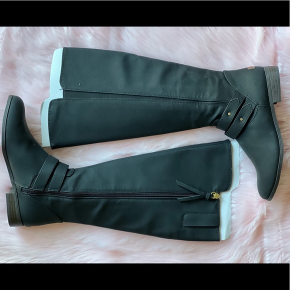 New Dr. Scholl's Womens Reach for it Riding Boots Leather Wide Calf - Picture 5 of 13